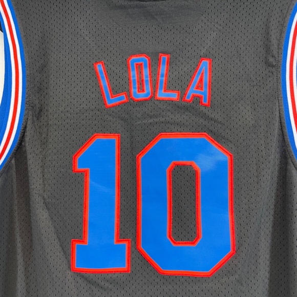 Looney Tunes Basketball Jersey Tunes Squad Lola 10 Black Size Extra Large - Picture 9 of 10